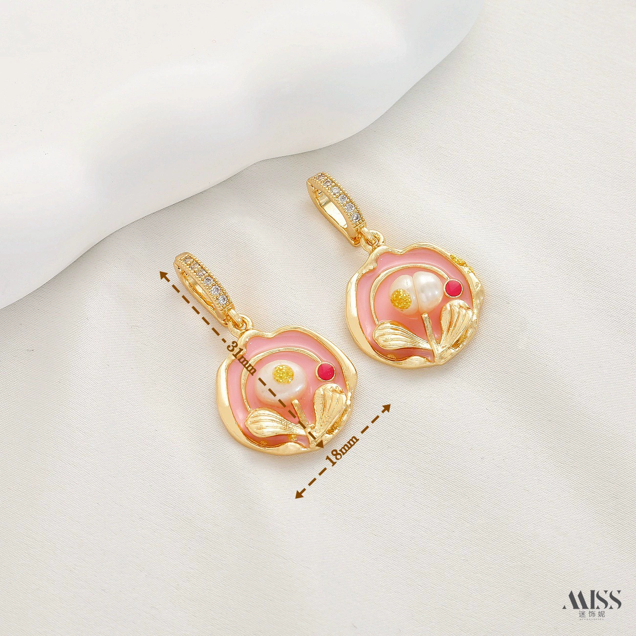 Мод pendant из органического жемчуга, свитер, аксессуар, ручная роспись, цветочная, китайский стиль, стиль высокого качества