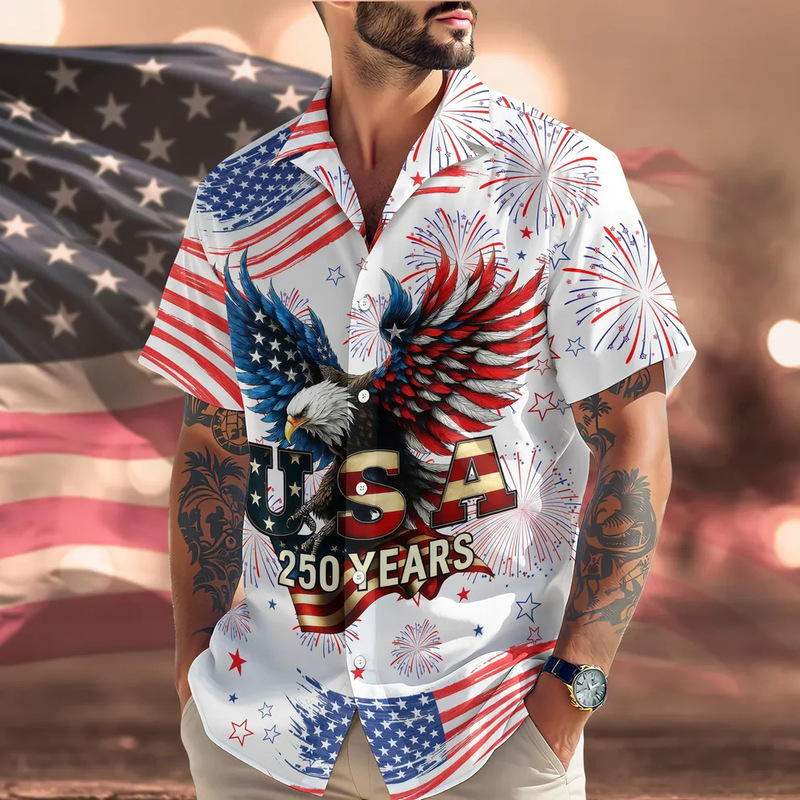 Hawaiian Shirt 250Th Anniversary of American Independence Shirt 2026 Clothing Patriotic Gift Sports Casual Shirt Hawaiian Shirt 250Th Anniversary of American Independence Shirt 2026 Clothing Patriotic Gift Sports Casual Shirt