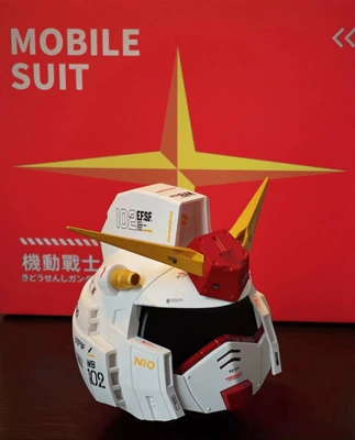 Weilai nomi Hat Gundam Mecha Warrior Decoration Huawei M7/M9/M5 Modified Interior Car (Other Automotive Interior Supplies) - send-sf-express-second-generation-weilai-white-gundam-with-water-sticker