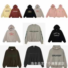 跨境外贸潮牌FOG经典款字母印花男女高街宽松休闲连帽卫衣套装男