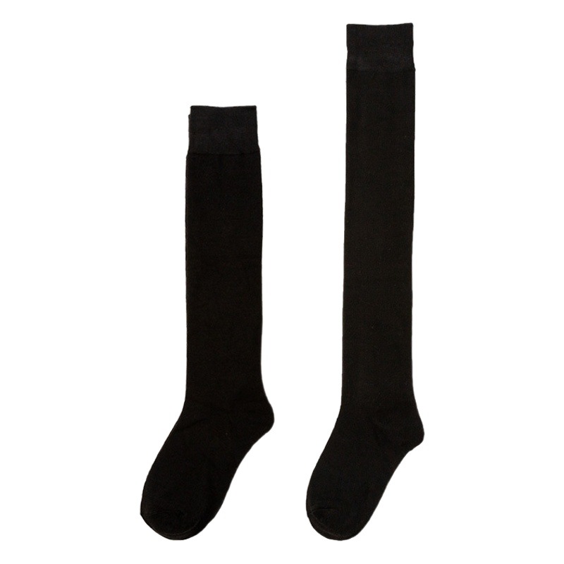 Calcetines de media pantorrilla para mujer estilo coreano verano japonés Delgado INS sobre la rodilla calcetines de pantorrilla JK de estudiante negro de primavera y otoño