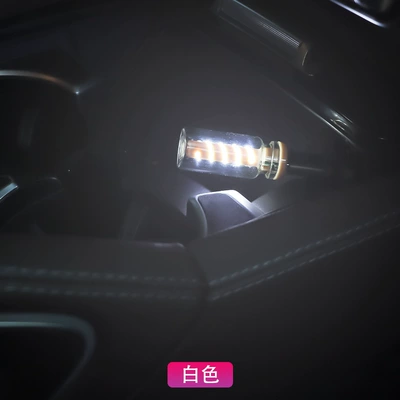 Car Touch Spiral Pattern USB Night Light Touch Bedside Car Atmosphere Light Ceramic Led Glass Bottle Mini (Other lights) - white-light
