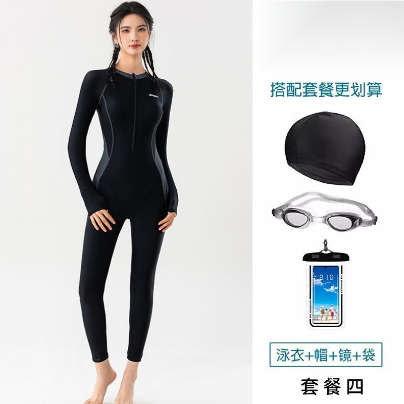2025 nueva medusa protector solar trajes de baño de snorkeling de mujeres mangas largas pantalones largos unidos trajes de buceo de surf trajes de baño de secado rápido