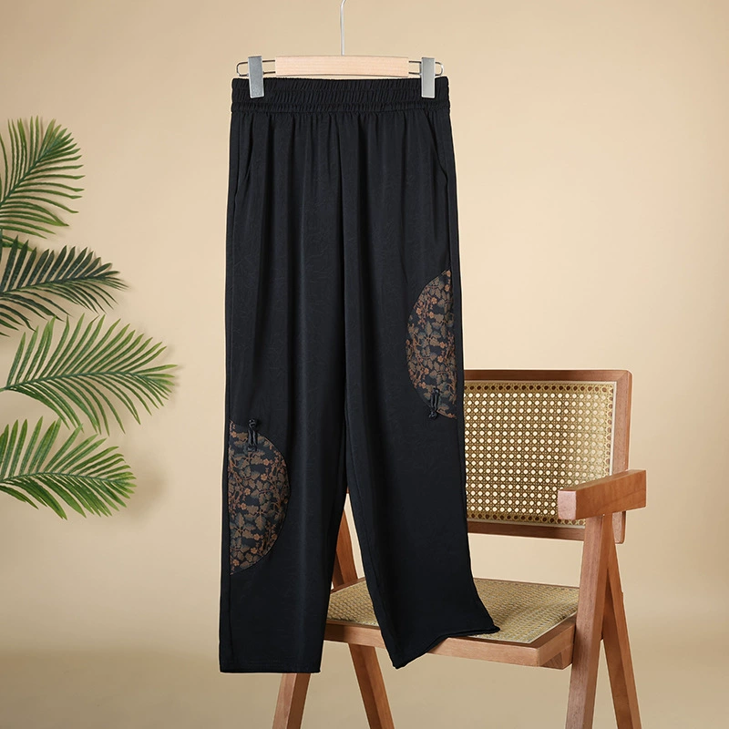 Летние повседневные брюки эластические женские брюки свободные большие размеры