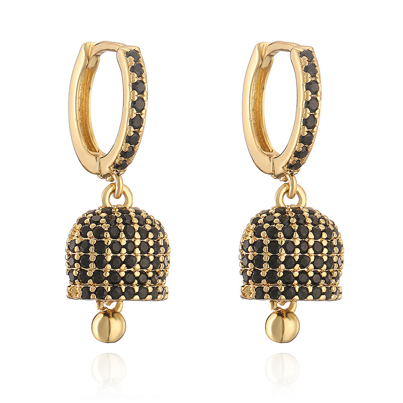 1 Paar Elegant Klassisch Geometrisch Glocke Kupfer Tropfenohrringe display picture 6