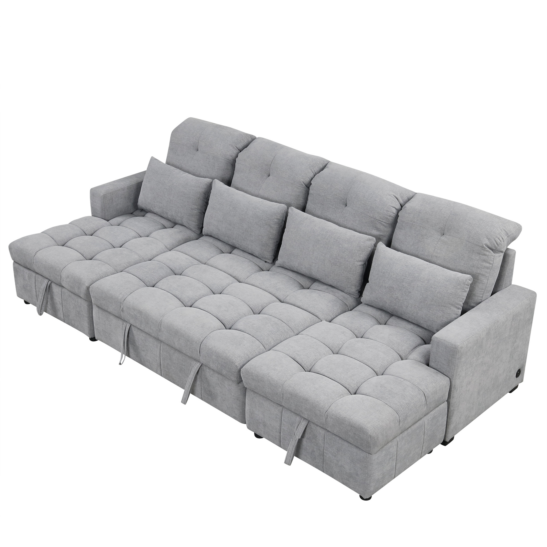 Sofá de tela de lujo ligero pequeño tipo de sala de estar muebles postmoderno sofá cama