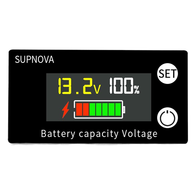 Вольтметр постоянного тока 8-100 В свинцово-кислотный литиевый накопитель прибор для определения мощности вольтметр электромобиль цветной ЖК-экран