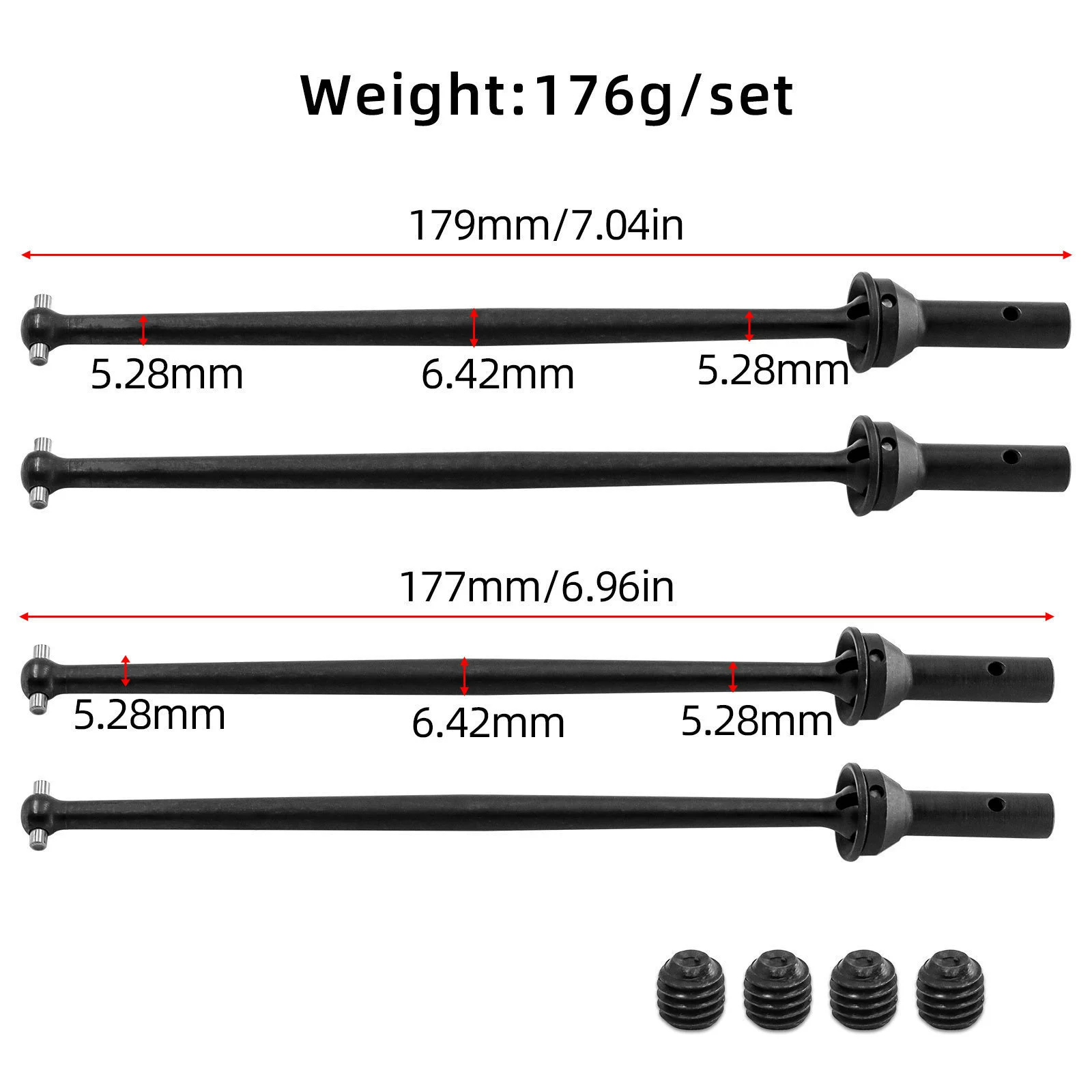 ARRMA 1/7 FIRETEAM TALION 45# hardened steel front and rear CVD universal joints W113