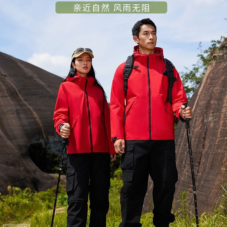 Outdoor Softshell Jacket, Unisex Hooded Jacket, Autumn and Winter Windproof and Waterproof Mountaineering Clothing, Sports and Leisure Jacket
