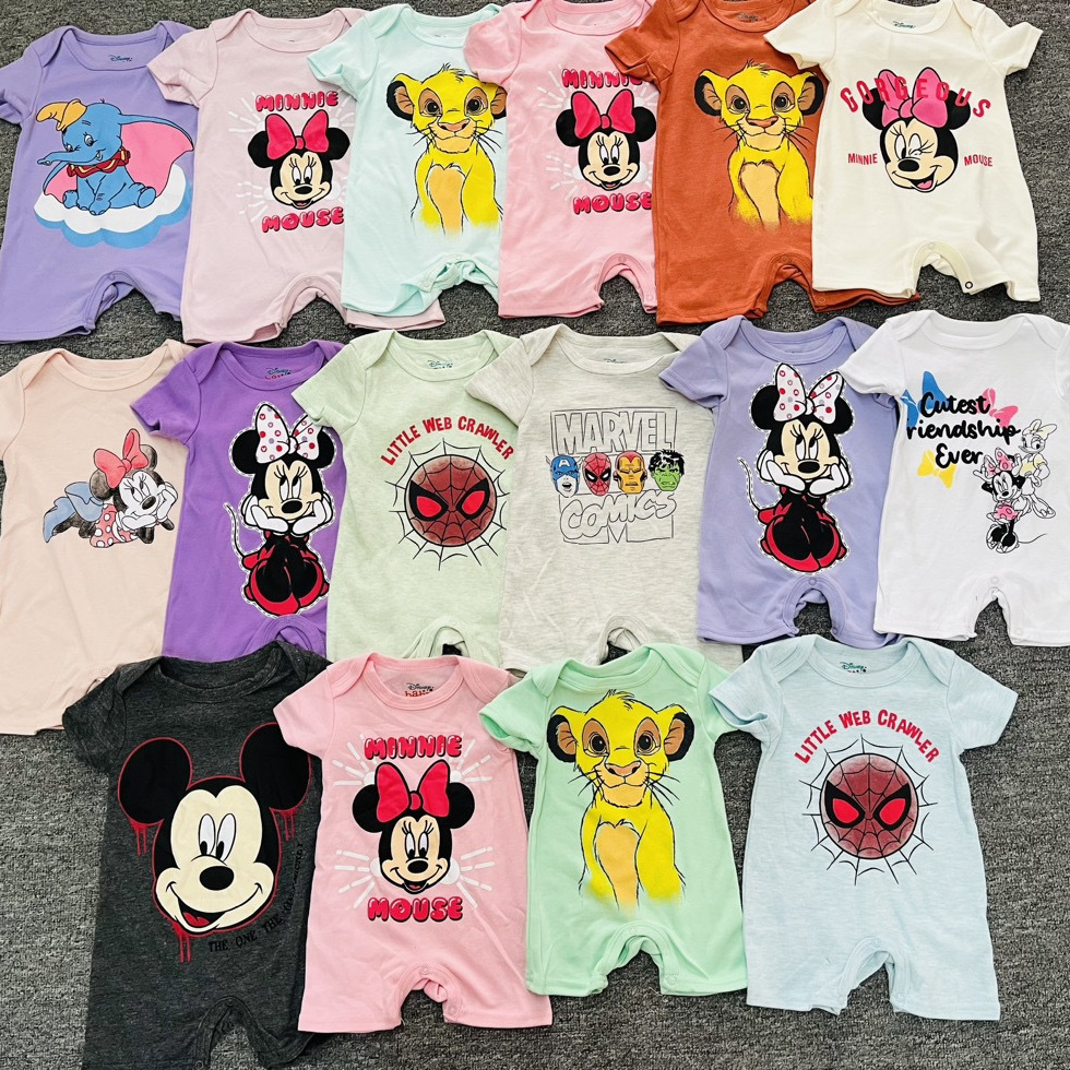 2024新迪S尼宝宝短袖平角爬服短爬Dis*ney Lovely baby jumpers