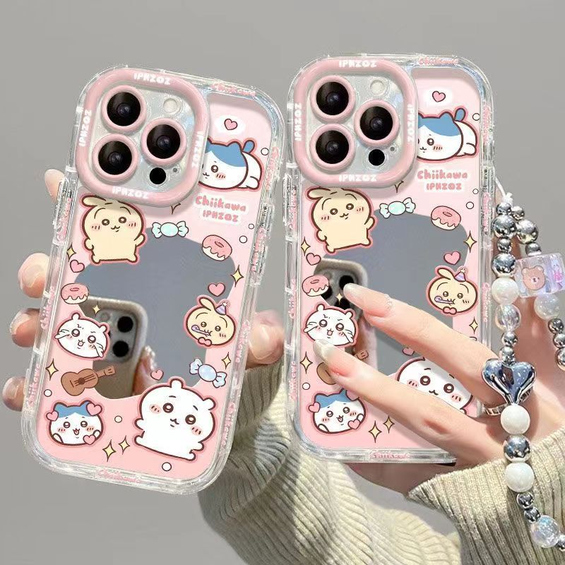 Jiyka Wow Apple 15 Phone Case iPhone14Promax Mirror 13pro/12 Soft XR/8Plus Full Coverage