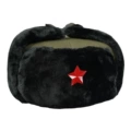 Green Cloth 125g Black Velvet Red Five-Pointed Star Badge