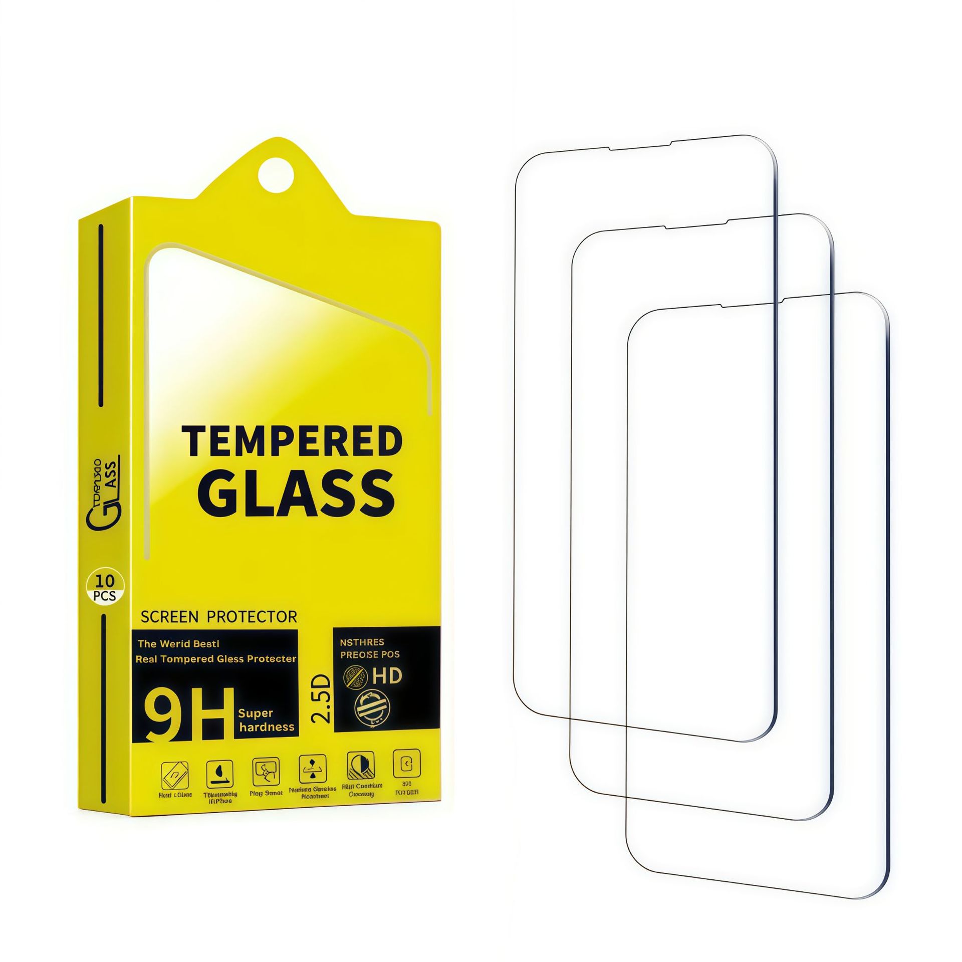 iPhone 14 Tempered Glass Screen Protector, Transparent High-Definition, Suitable for Apple Pro 16 Phone Screen, Tempered Glass Film for Max Screen