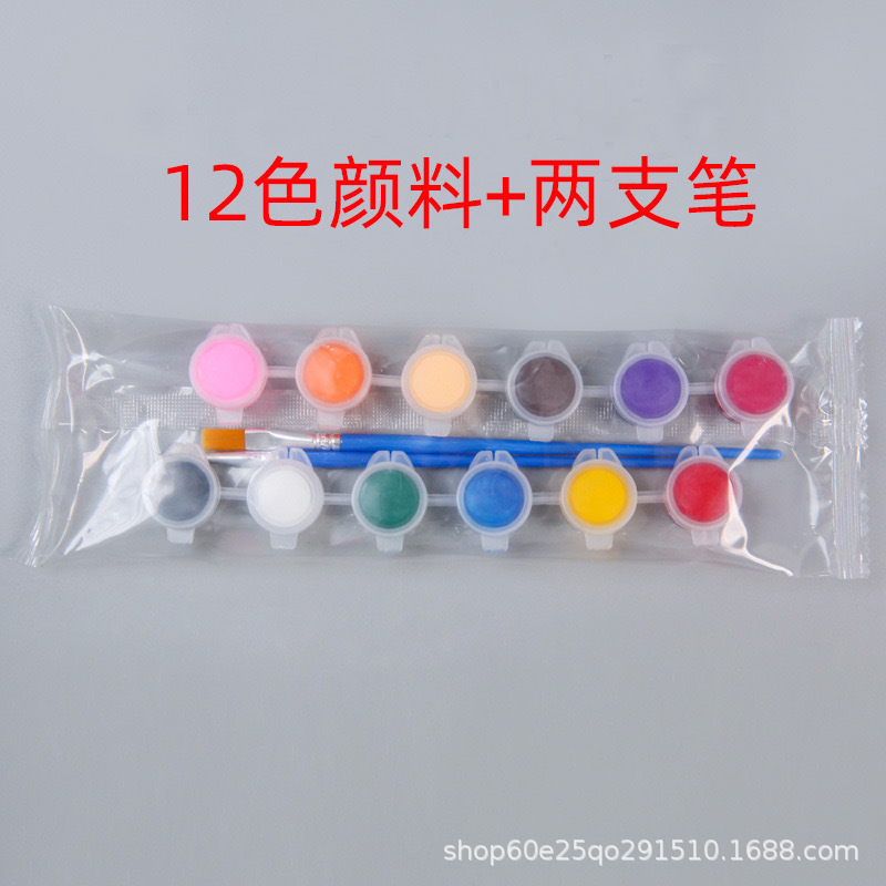 Tiras de pintura acrílica de 3 ml, 6 colores en una pieza, 5 ml, 12 colores, manualidades, pintura de yeso, pintura de piedras para colorear para niños