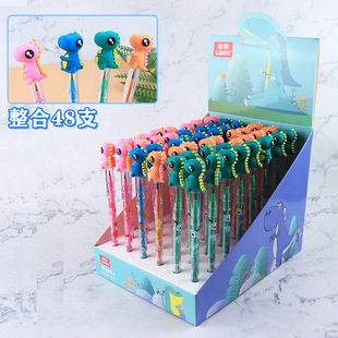 Cute Dinosaur Children's No-cutting Bullet Pencil Creative Cartoon Egg-laying Missile Pen Student No-cutting Pencil Core-changing
