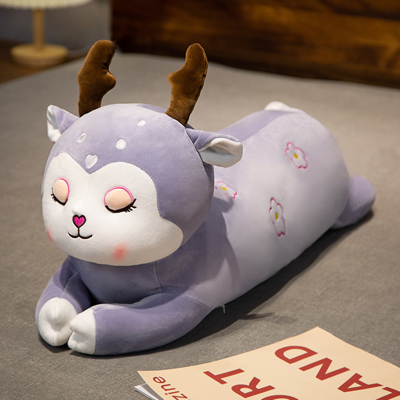 Miente ciervos muñeca de peluche de juguete almohada chica dormir cama muñeca Linda super suave grande lindo