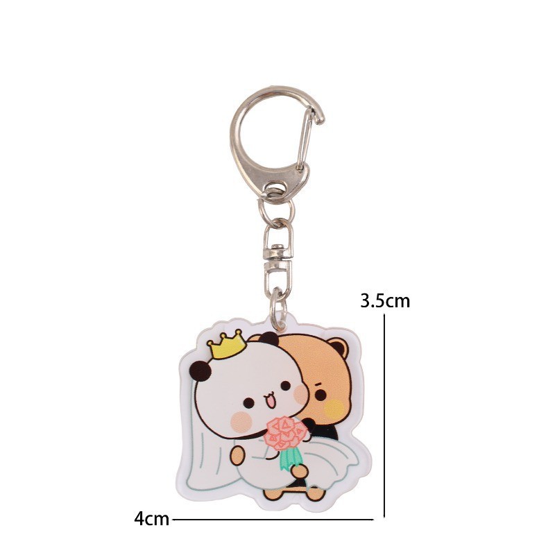 Cute pequeño dos tecidos de tela un dos colgantes acrílicos estudiantes caricaturas personales mochila colgar decoración personalizada image 28