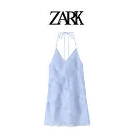 ZARK 欧美新款时尚气质雪纺吊带裙 跨境外贸女装批发 5029238403