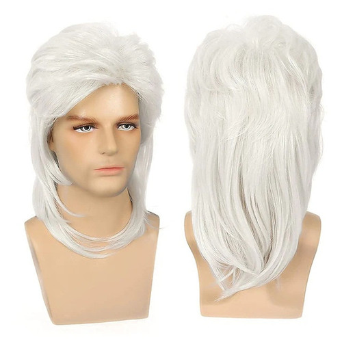 Amazon new European and American style men's wig, punk heavy metal shaggy curly holiday wig set, manufacturer wholesale