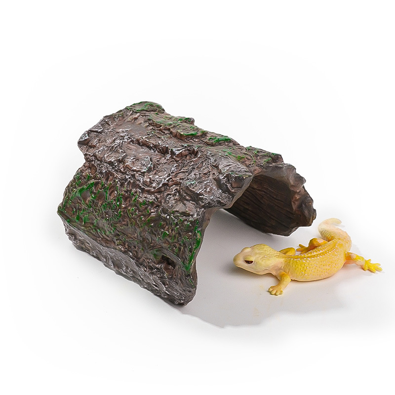 Cueva Escondite para Reptiles de PVC Decorativo para Acuarios