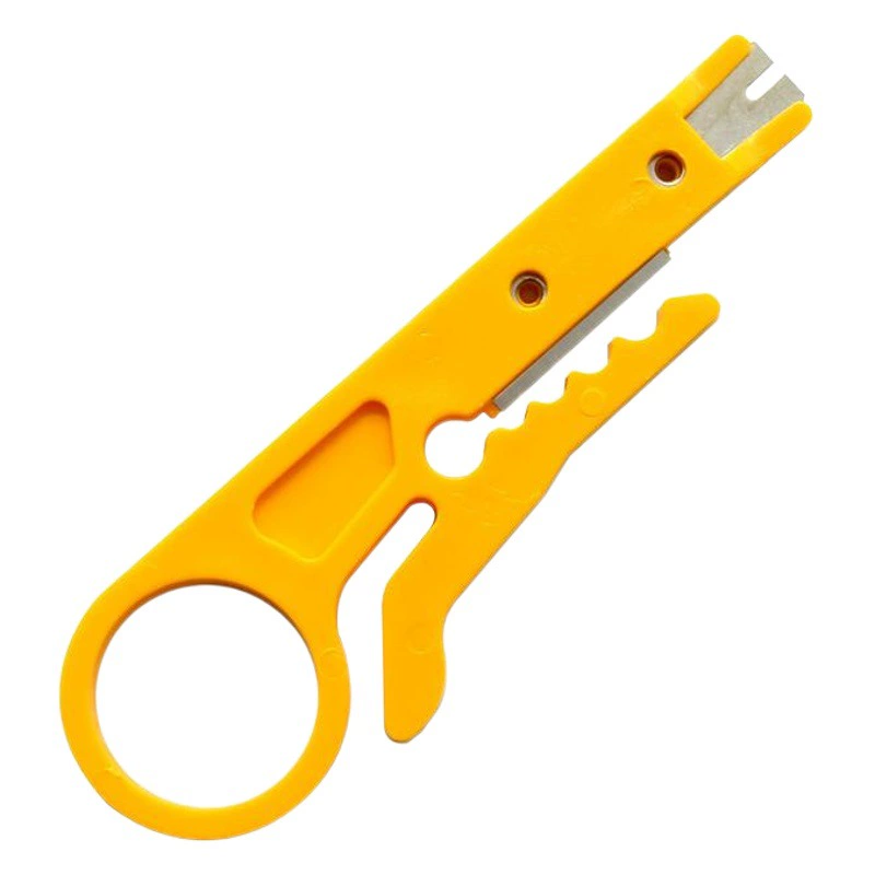 Желтый маленький нож для зачистки проводов Инструмент для зачистки проводов Телефонная линия Сеть зачистки проводов Нож Маленькая карта/циферблат нож