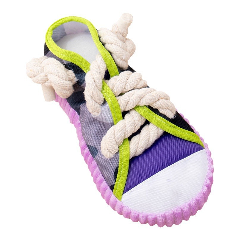 (2개) 강아지 장난감, 물림방지 매듭슬리퍼, 사운드 트레이닝, 테디 포메라니안 강아지, 에너지 소모, 이를 갈고 심심함 해소