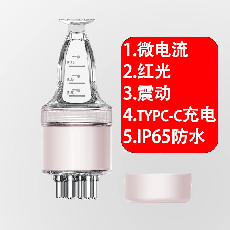 Aplicador de medicina de la cabeza del cuero cabelludo aplicador de líquido de crecimiento del cabello bola masajeador guía protectora aplicador de líquido cuidado de la salud masaje peine