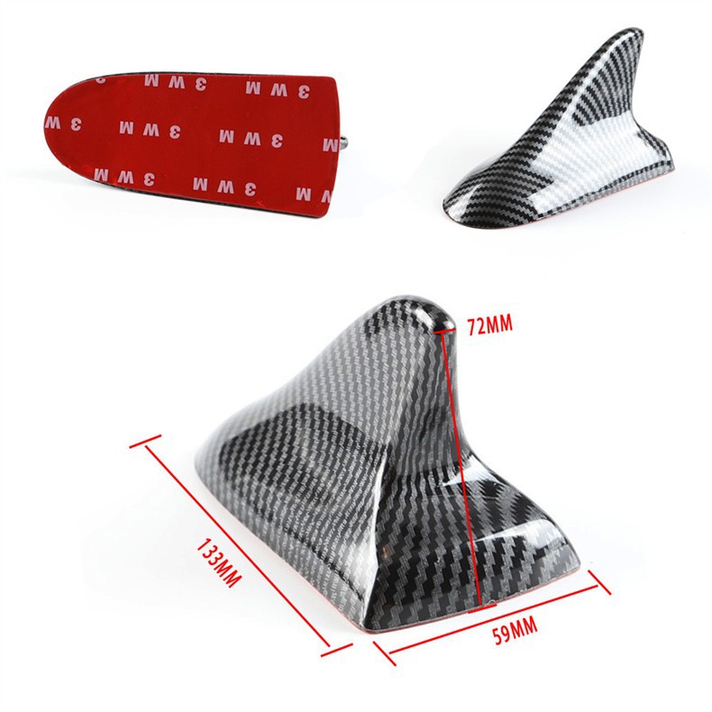 Cross-border car decoration carbon fiber pattern antenna, universal modification shark fin antenna, wireless roof spoiler antenna