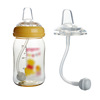Silica gel feeding bottle, food silicone, pacifier with glass, wide neck