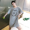 Autumn pijama, set with letters for leisure, storage bag, oversize, Korean style