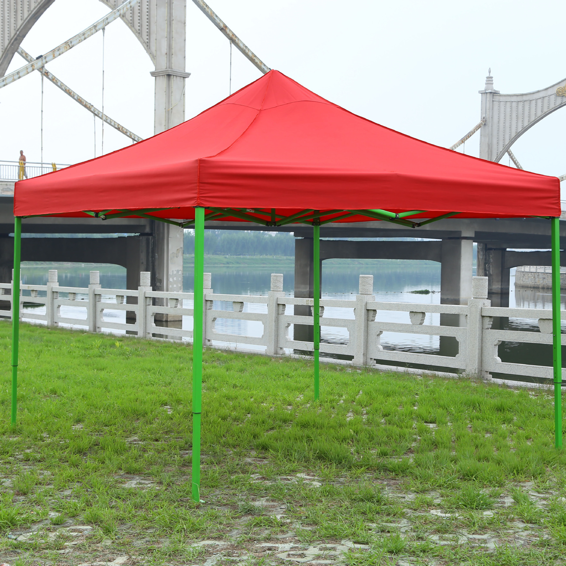 大绿圆4cm大力神帐篷3*3米户外折叠遮阳展销广告四角帐篷摆摊厂家