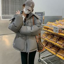 2025冬季新款韩系连帽棉服女情侣羽绒棉衣加厚保暖宽松面包服外套