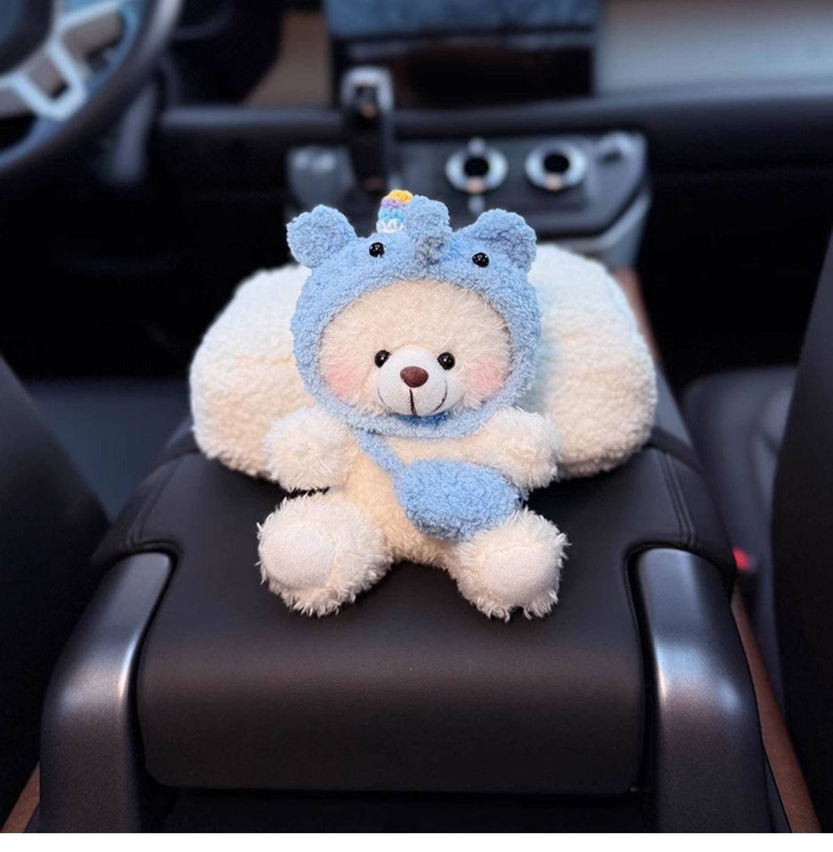 Cute Doll Car Interior Armrest Box Tissue Box Storage Creative High-End High-Value Aesthetic for Women