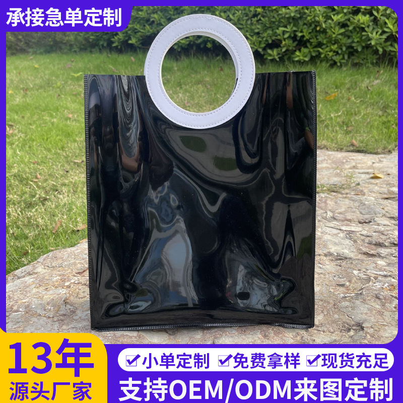 Black shopping bag PVC