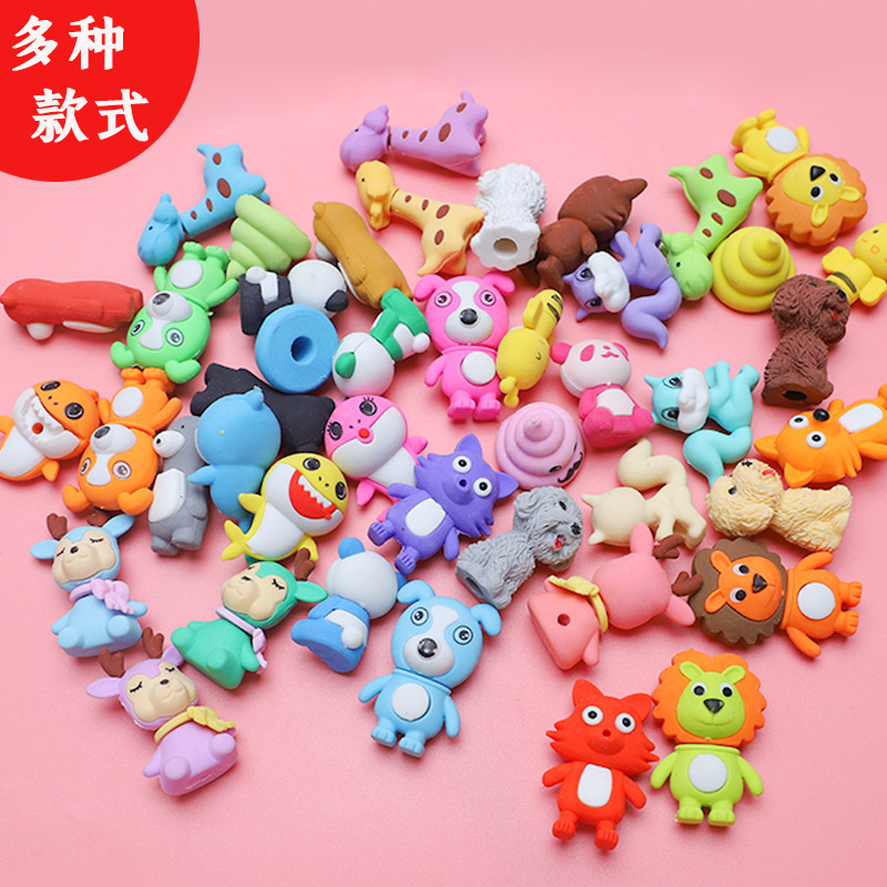 Borrador creativo modelado animal 3D tridimensional borrador extraíble lindo estudiante papelería suministros al por mayor