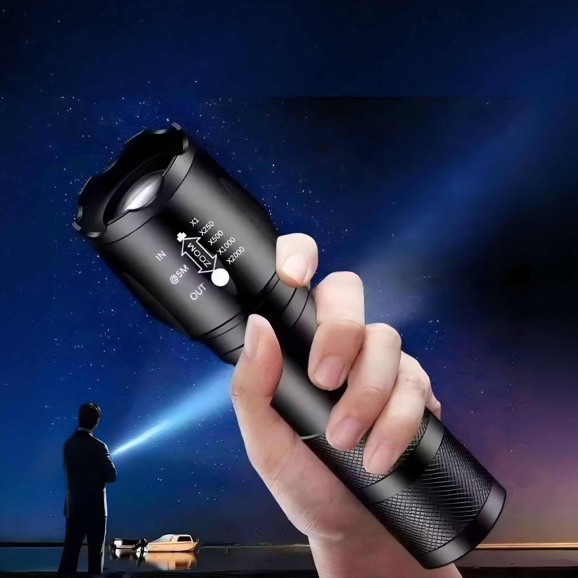T6 Flashlight Outdoor Lighting Strong Light Outdoor Small Portable Special Forces Aluminum Alloy Waterproof Flashlight