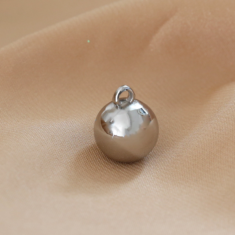メッキccb光沢ラウンドボールペンダントブレスレットネックレス耳diy商品アクセサリー卸売