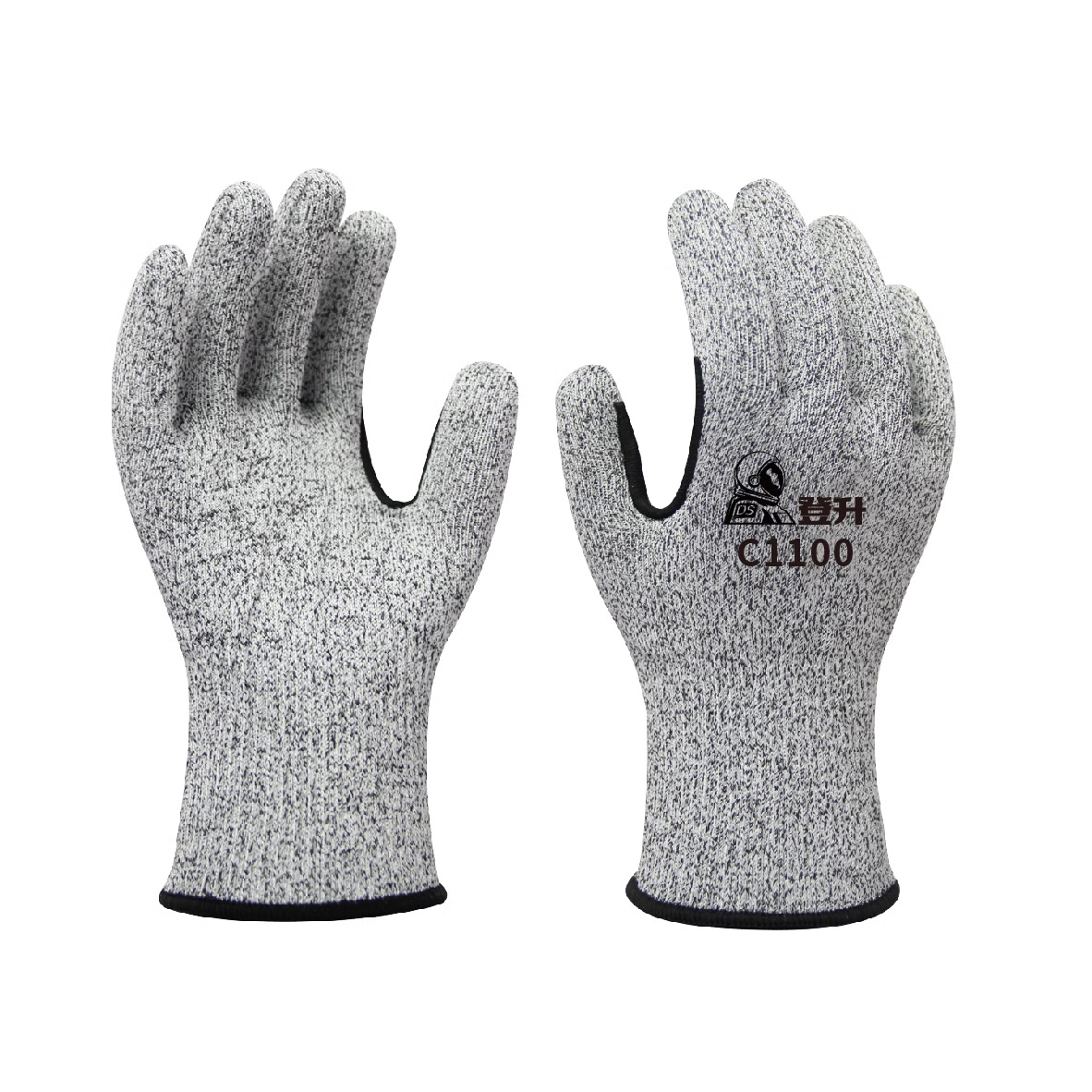 Guantes de protección laboral Dengsheng C1100 hilo anti-corte Guantes de protección reforzada con boca de tigre 5 guantes antideslizantes de trabajo image 4