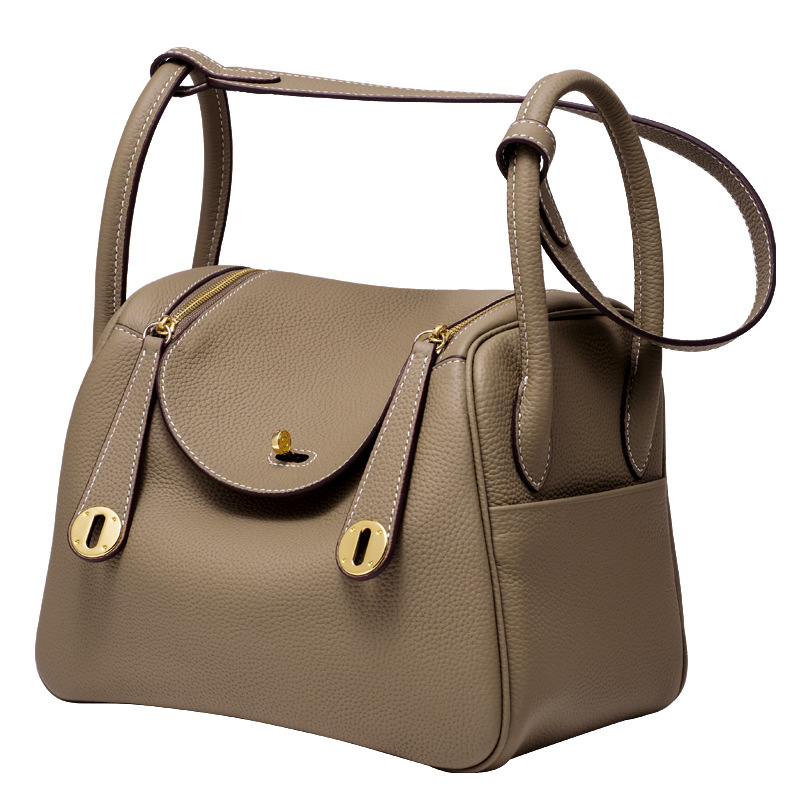 togo头层牛皮琳迪腋下包真皮枕头单肩包女士通勤百搭时尚斜挎包包 - Thumbnail 5