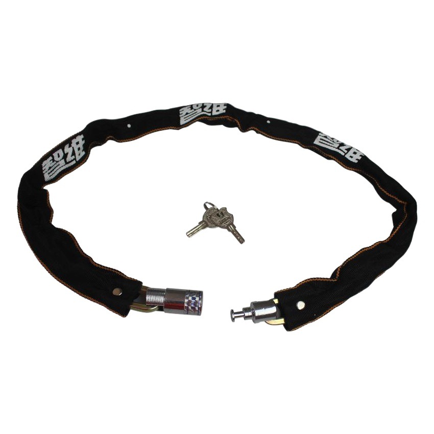 Factory Wholesale Chain Lock Set for Bicycles and Electric Vehicles, Anti-Theft Chain Lock, Anti-Lifting Strong Steel Chain Lock, Cross-Border