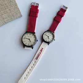 爆款男女学生手表中学生考试复古英伦风时尚潮流个性简约日历腕表