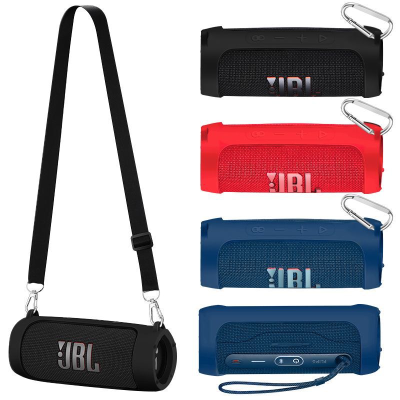 Suitable for Jbl Flip6 Protective Case Kaleidoscope 6 Bluetooth Speaker Jbl Silicone Case Shoulder Bag Anti-Fall Soft Shell