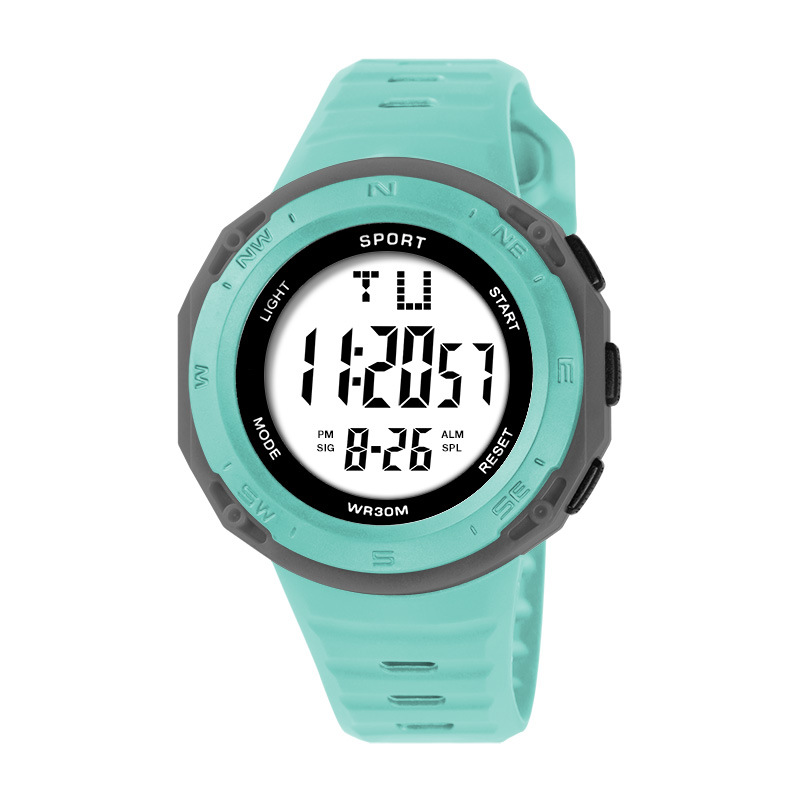 Deportes transfronterizos de moda al aire libre estudiantes de secundaria primaria y secundaria reloj electrónico de alarma de luz nocturna simple reloj electrónico