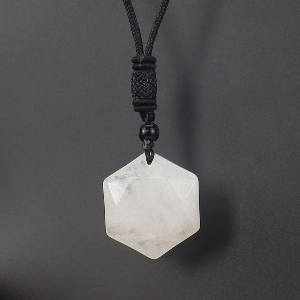 Fashion Hexagram Crystal Plating Pendant Necklace 1 Piece