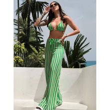 Z 95675 Striped printed swimsuit three piece ����ӡ��Ӿ����