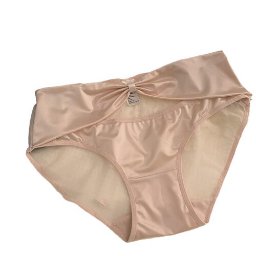 Woven Moonlight ~ New Satin Panties Feminine Pure Desire Seamless Pure Cotton Crotch Girls Mid-waist Briefs Summer