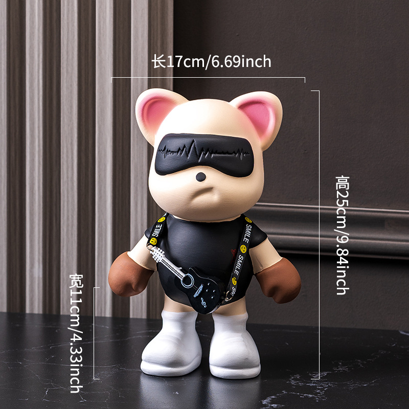 25 cm agarra el oso negro con la guitarra