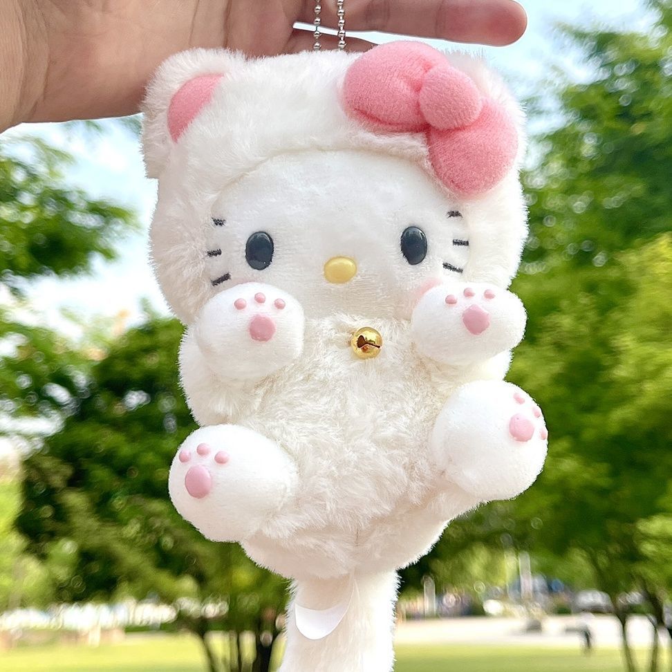 hellokitty凯蒂猫挂件毛绒公仔包包挂饰少女心书包挂件可爱钥匙扣-阿里巴巴