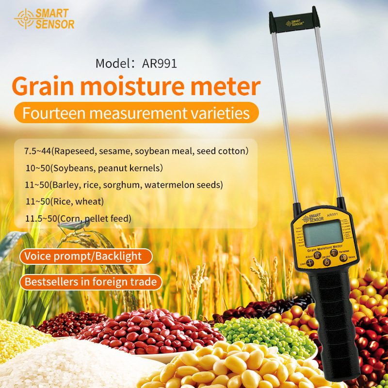 Xima Ar991 Grain Moisture Meter, Grain Moisture Content Meter, Export Model, Optional for Corn, Wheat, Soybean Moisture Measurement