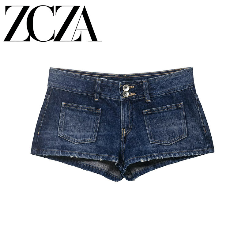 Zcza Self-Made European and American Style New Women's Fashion Low-Waist Mini Denim Shorts for Women 0695001401